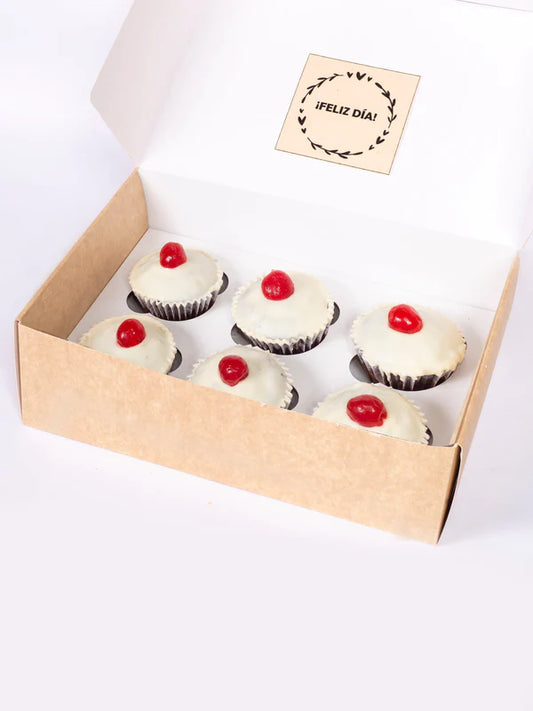 Cupcakes De Chocolate Y Cereza - 6 Unidades
