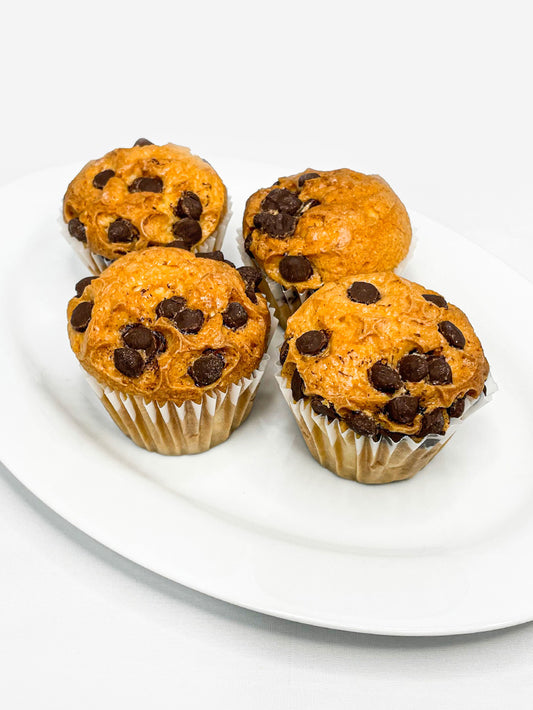 Muffins Con Chispas De Chocolate - 4 Unidades