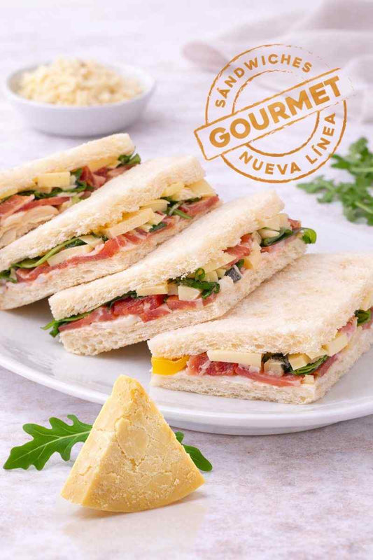 Sándwiches Gourmet Bondiola, Rúcula Y Queso Parmesano - 6 Unidades
