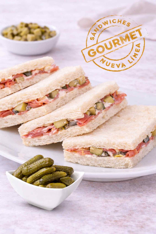 Sándwiches Gourmet Bondiola, Mostaza Dijon Y Pepinillos Copetín - 6 Unidades
