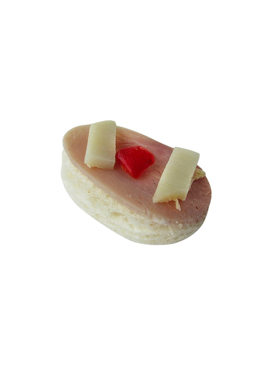 CANAPÉ DE JAMON CON PALMITOS