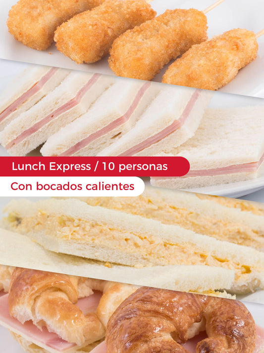 Lunch Express Con Bocaditos Calientes - 10 Personas