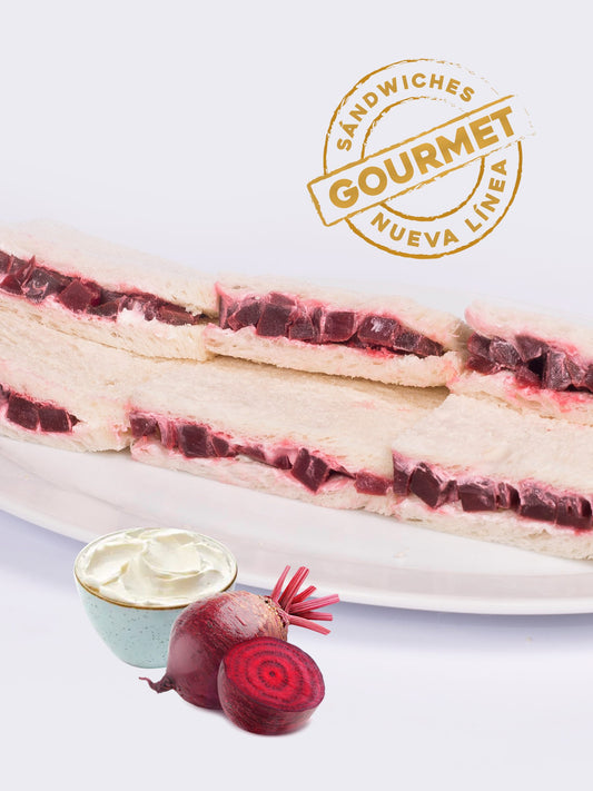 Sándwiches Gourmet Queso Crema, Remolacha Y Rúcula Copetín - 6 Unidades