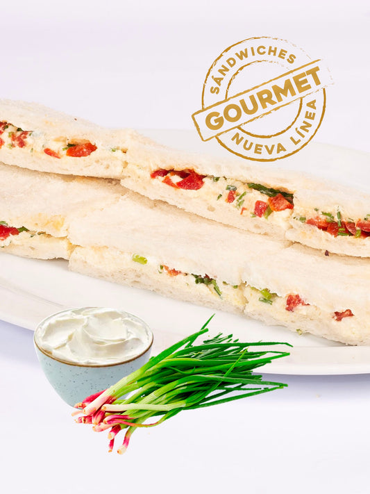 Sándwiches Gourmet Pollo, Queso Crema, Cebolla De Verdeo Y Morrón Copetín - 6 Unidades