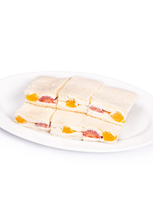Sándwiches Japonés De Frutilla Y Durazno Copetín - 6 Unidades