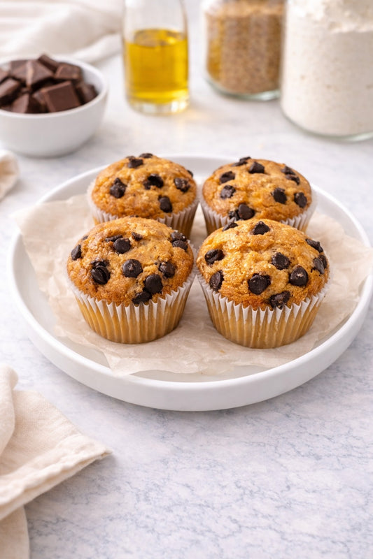 Muffins Con Chispas De Chocolate - 4 Unidades