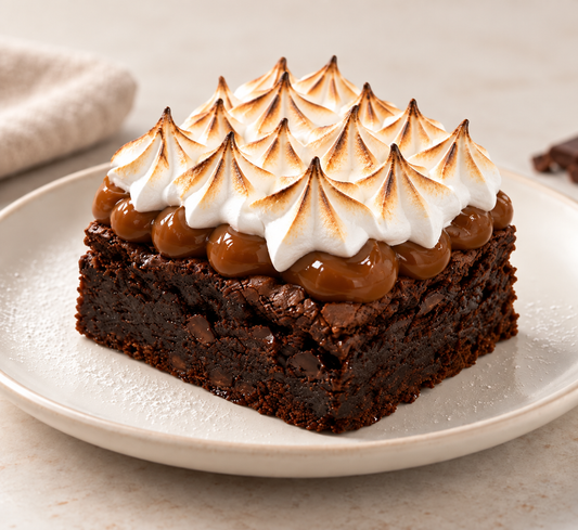 Brownie con Dulce de Leche y Merengue  - Individual