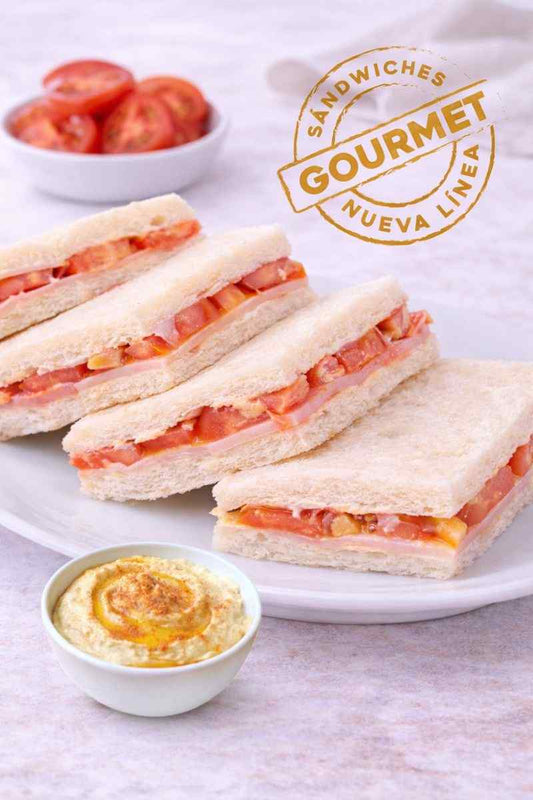 Sándwiches Gourmet Hummus, Jamón Y Tomate Copetín - 6 Unidades