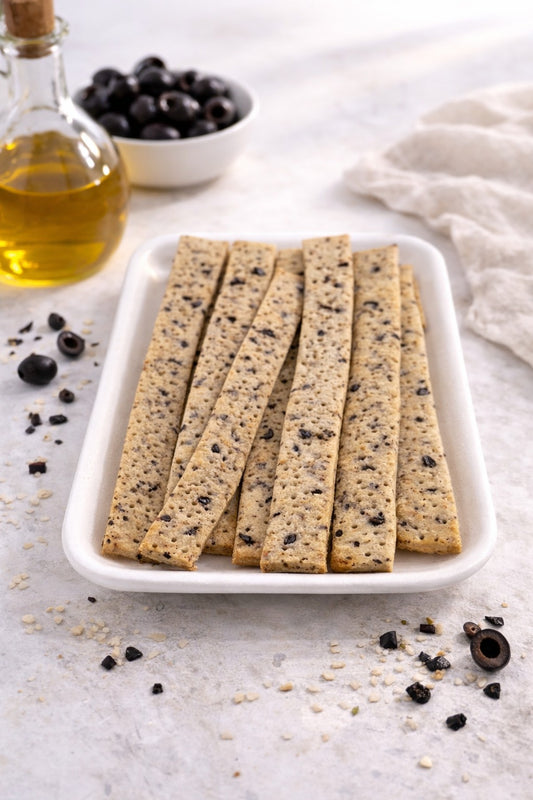 Grisines Rústicos de Aceitunas Negras