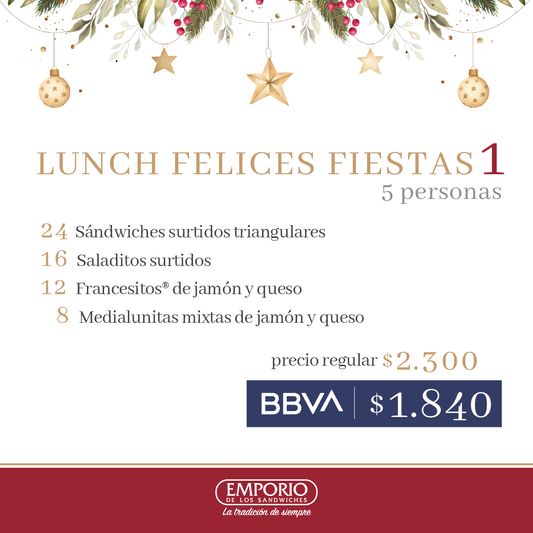 Lunch fiestas 1 - 5 personas