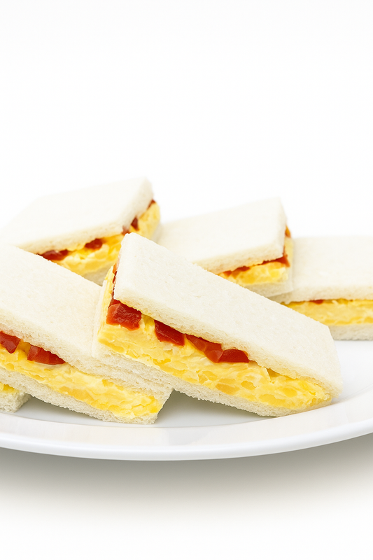 Sándwiches Gourmet con queso danbo, huevo y morrón - 6 Unidades