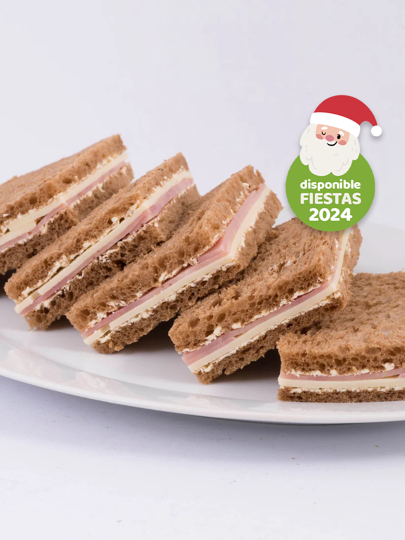 12 Sándwiches mixtos de jamón y queso copetin