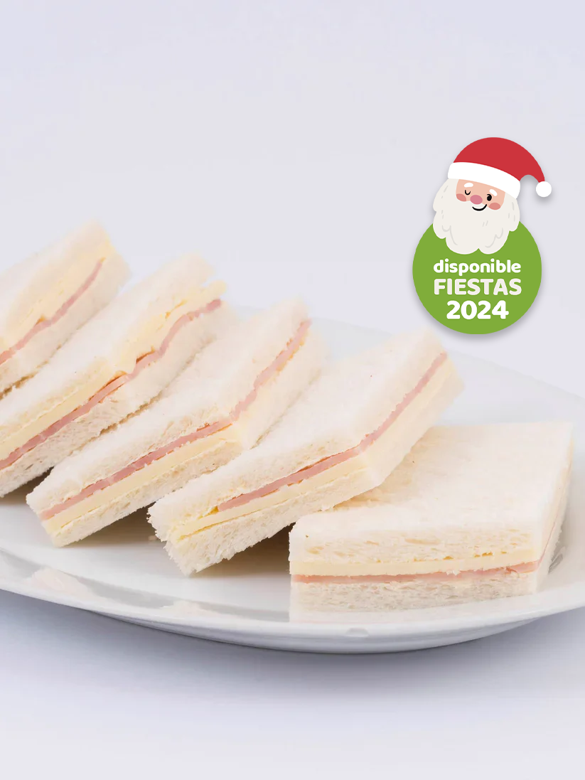 12 Sándwiches mixtos jamón y queso copetin